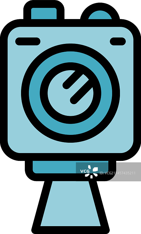 运动相机图标（扁平风格）图片素材
