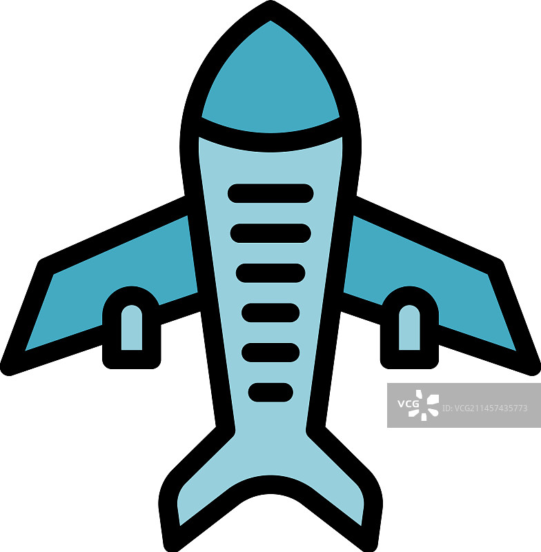 夏季飞行图标扁平风格图片素材