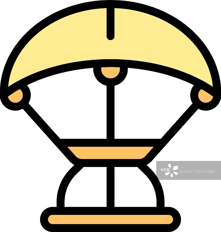 风筝冲浪图标（扁平风格）图片素材