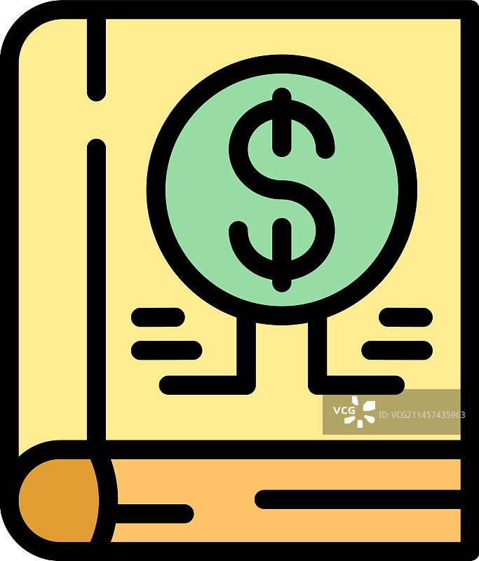 工作金融书籍图标（扁平风格）图片素材