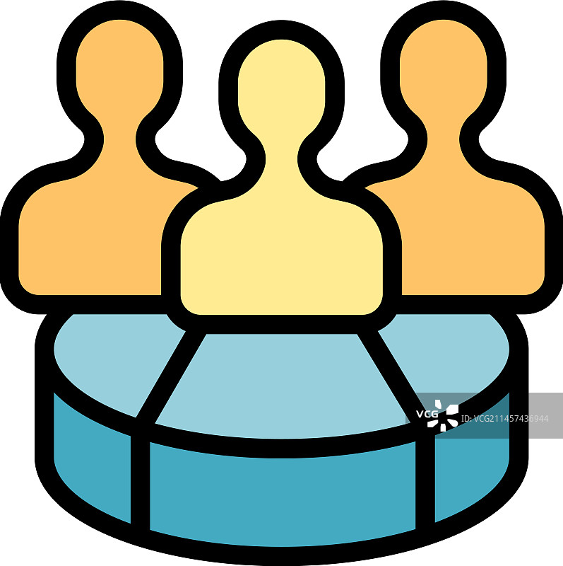 社交数据图标（扁平风格）图片素材