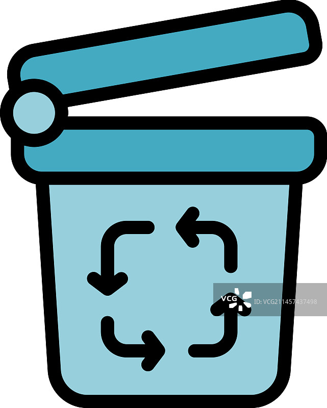 扁平风回收罐图标图片素材
