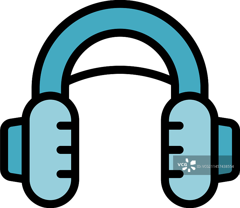 扁平风格游戏耳机图标图片素材