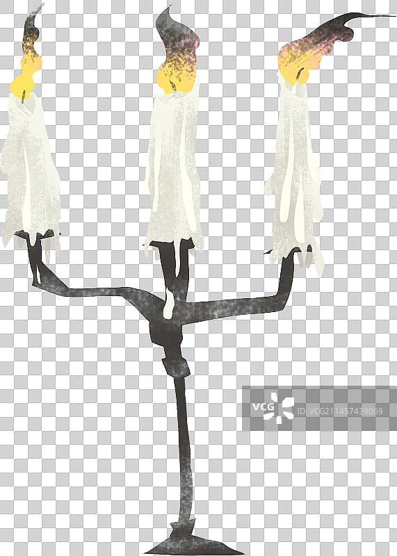 燃烧的蜡烛喝烛台静物元素图片素材