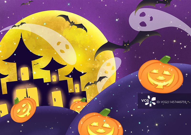 万圣节海报插画图片素材