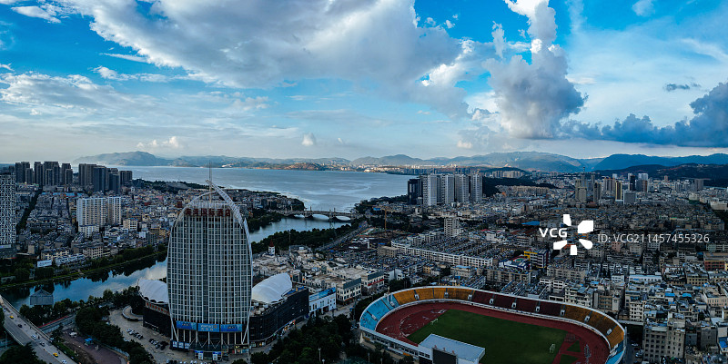 大理 地标 洱海公园 明珠广场 奥体中心 兴盛大桥 锁水阁图片素材