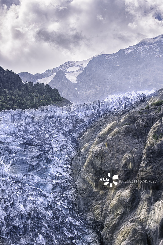 香格里拉，明永冰川，高原雪山风光图片素材