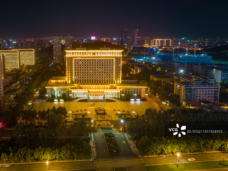 济南国庆灯光秀图片素材