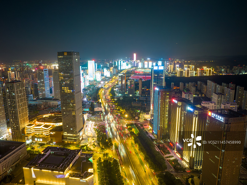 济南国庆灯光秀图片素材