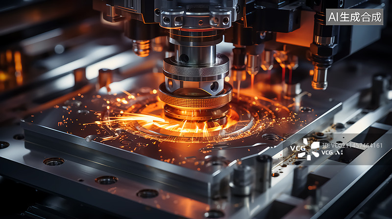 【AI数字艺术】数控加工生产图片素材