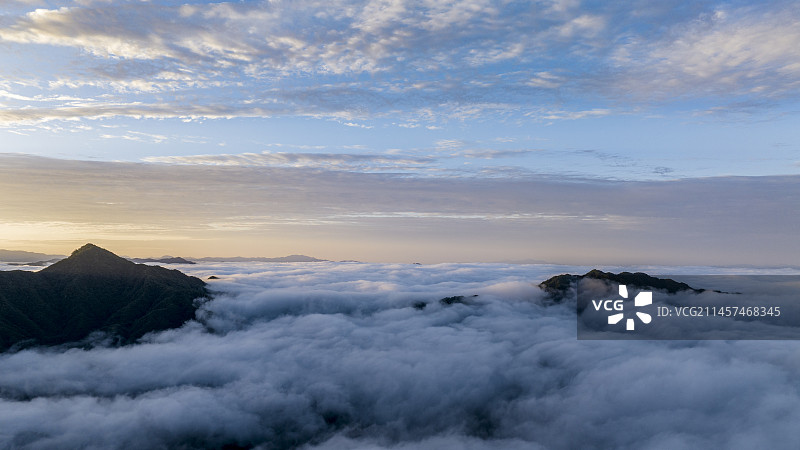 秦岭云海日出图片素材