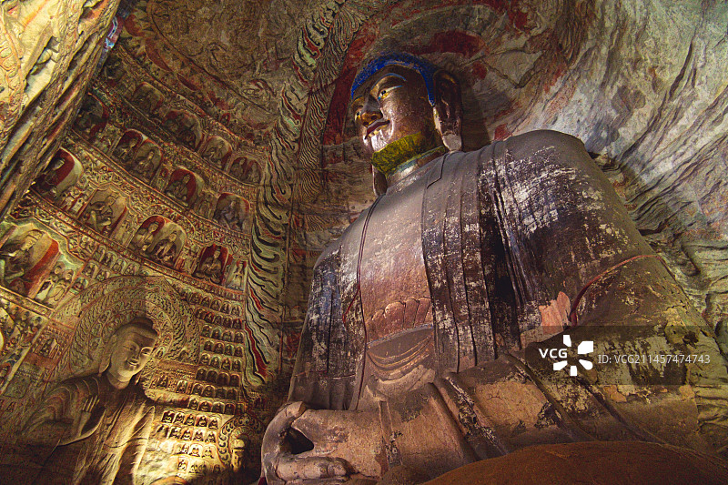 云冈大佛图片素材