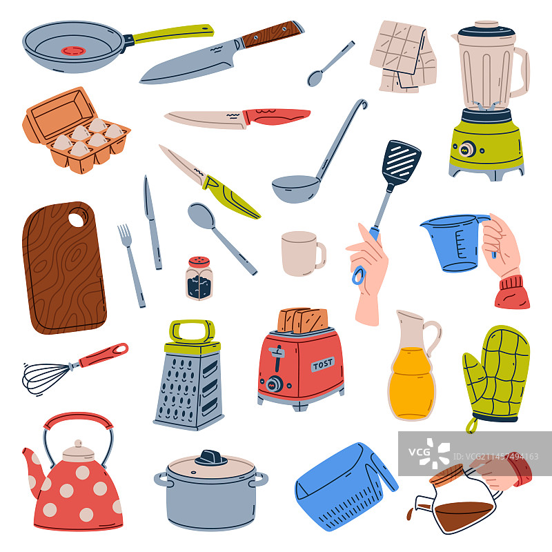 烹饪用具和厨房用具图片素材