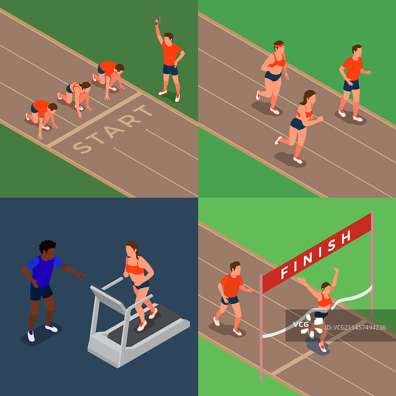 跑步人物设计概念图片素材