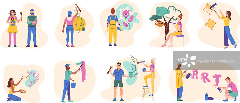 壁画艺术家作品集图片素材