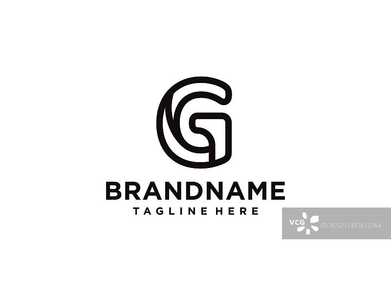 字母G现代造型标志设计模板元素图片素材