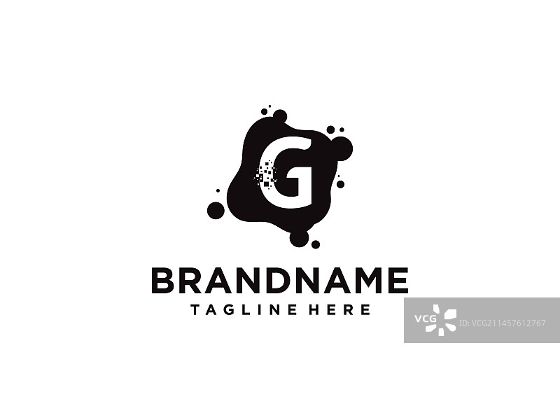 字母G现代造型标志设计模板元素图片素材