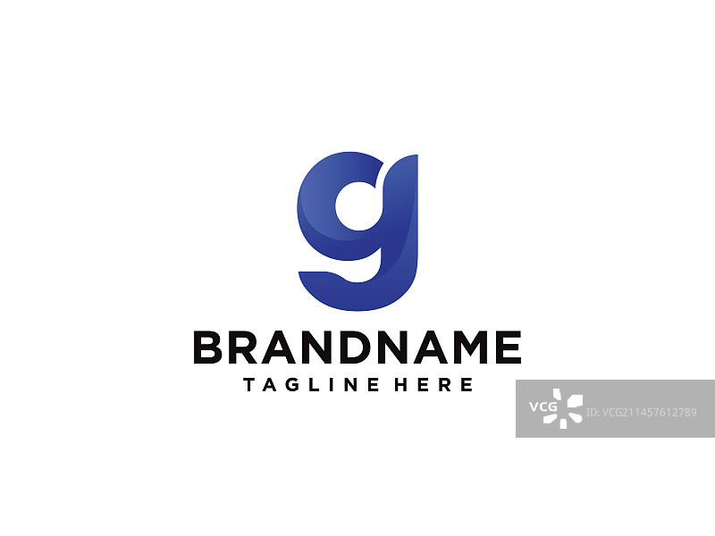 字母G现代造型标志设计模板元素图片素材