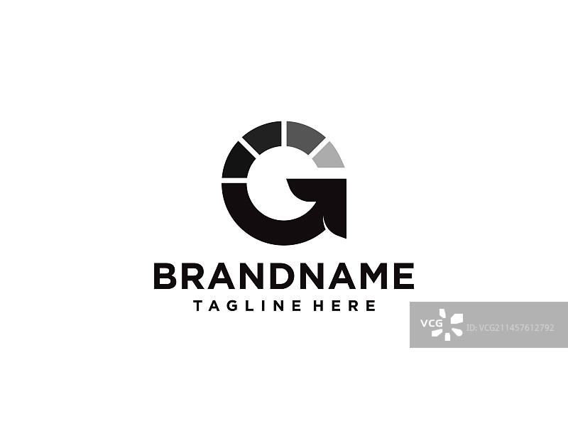 字母G现代造型标志设计模板元素图片素材