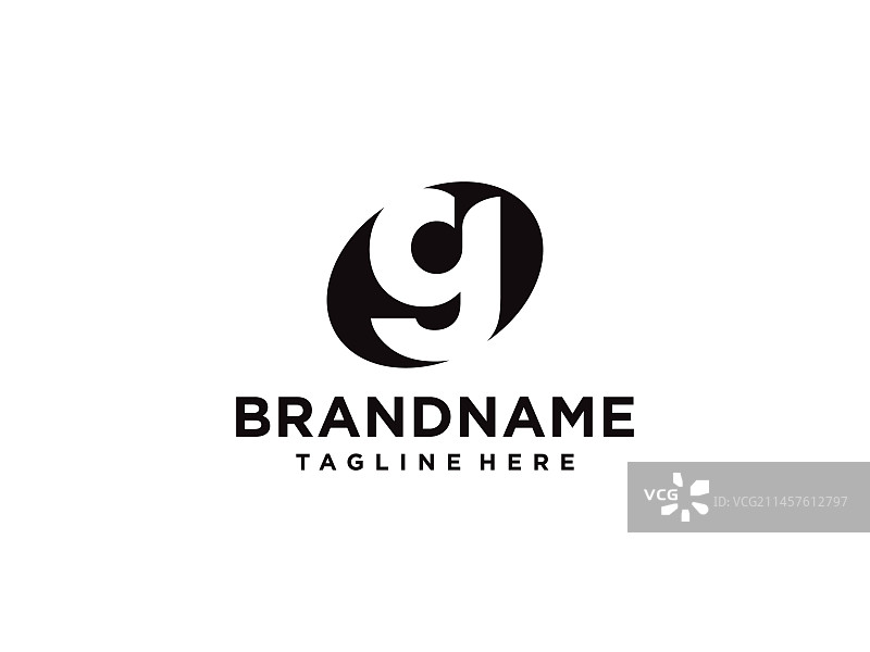 字母G现代造型标志设计模板元素图片素材