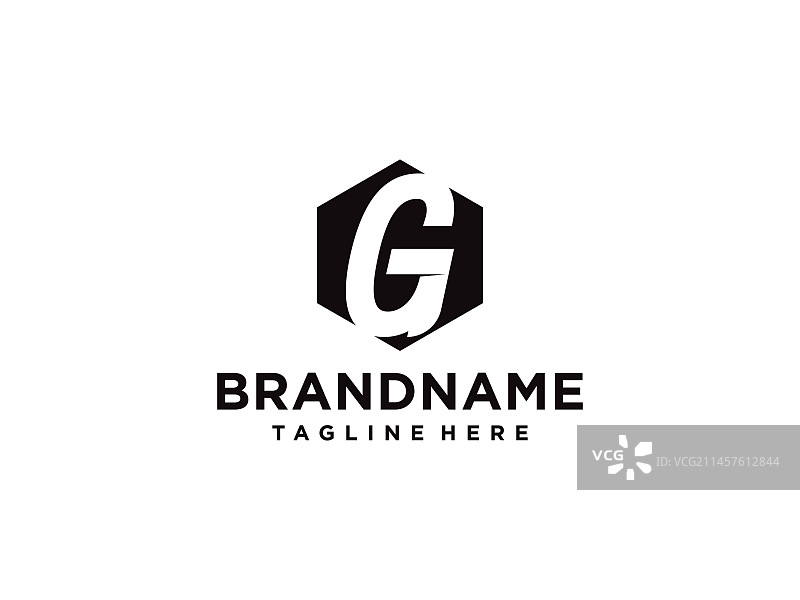 字母G现代造型标志设计模板元素图片素材