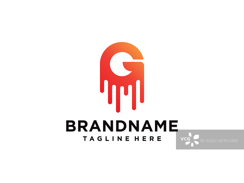 字母G现代造型标志设计模板元素图片素材