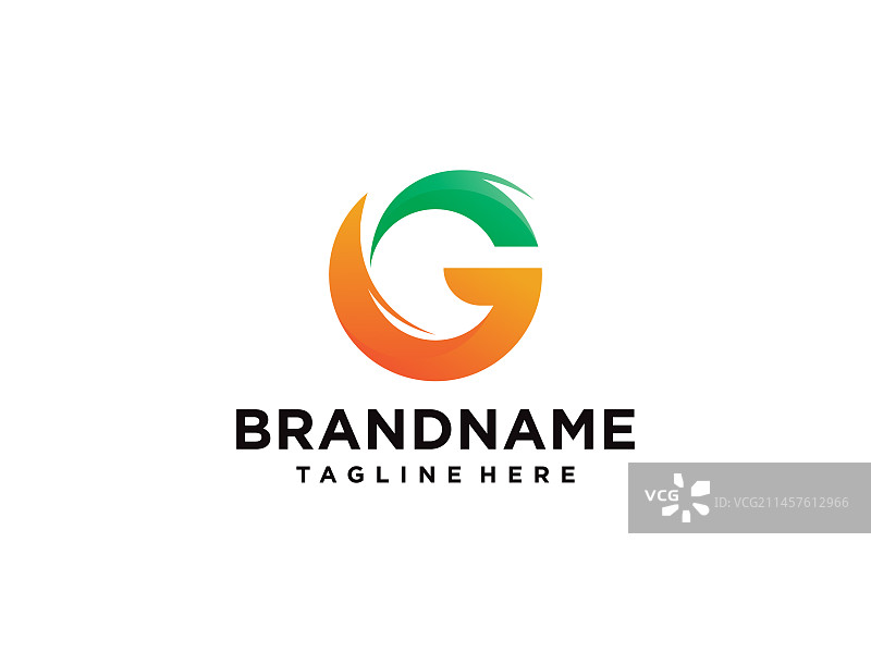 字母G现代造型标志设计模板元素图片素材