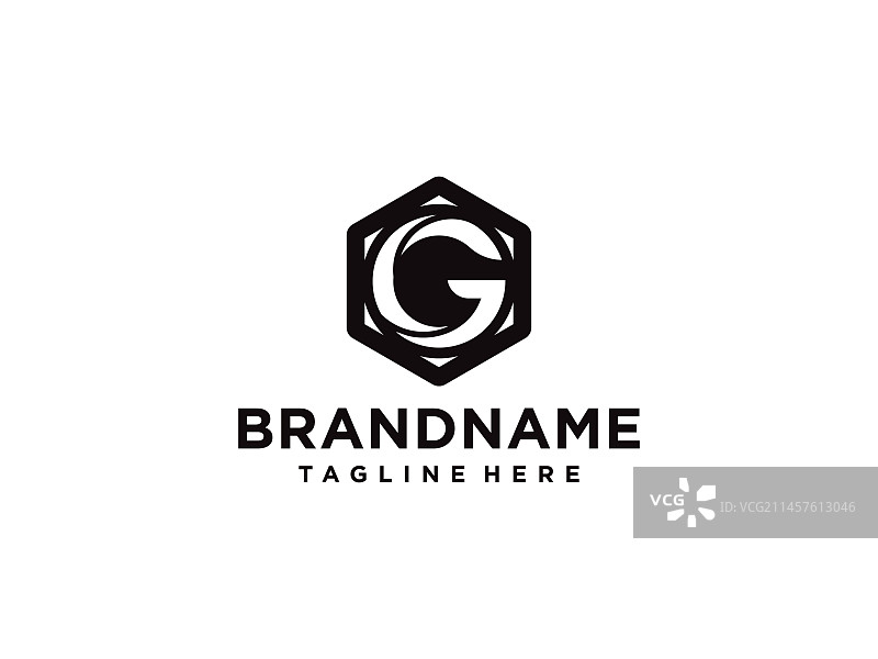 字母G现代造型标志设计模板元素图片素材