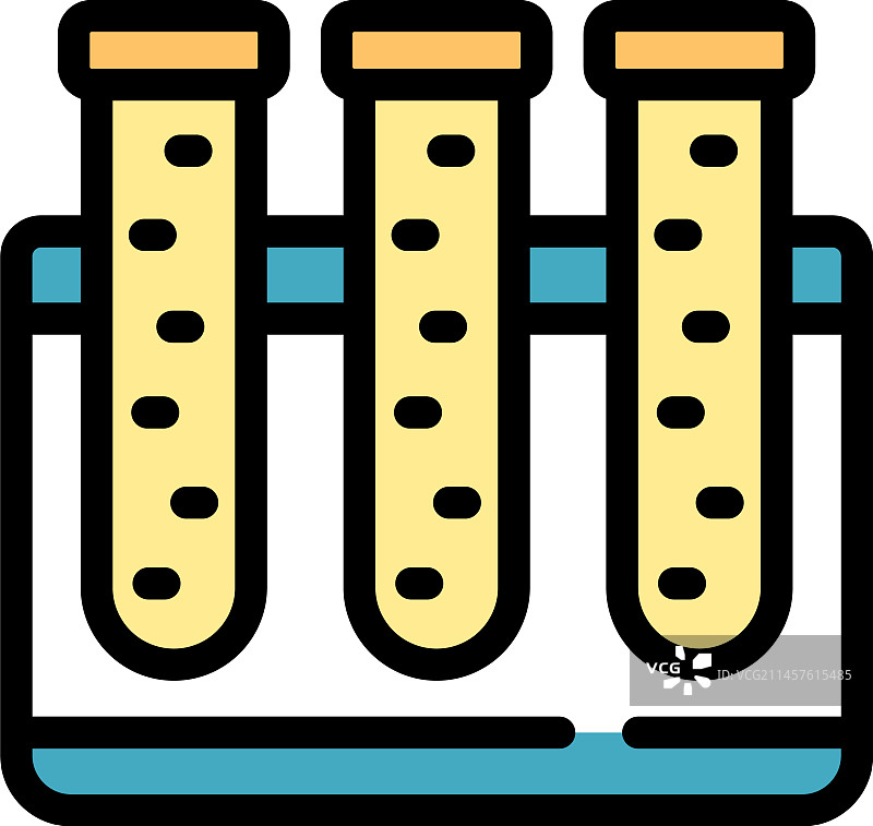 胶原蛋白试管扁平图标图片素材