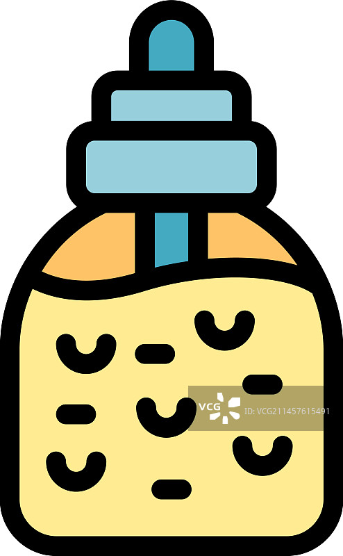 胶原蛋白管扁平图标图片素材