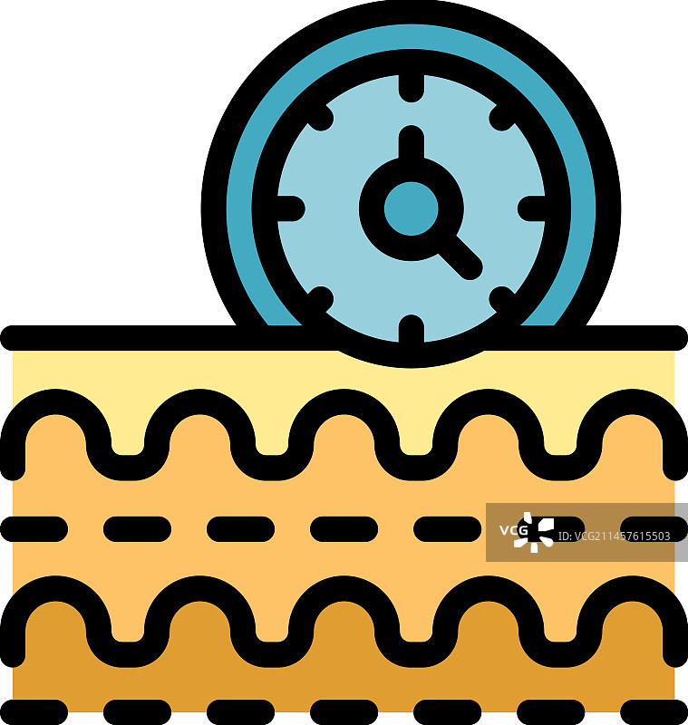 胶原蛋白皮肤时间扁平图标图片素材