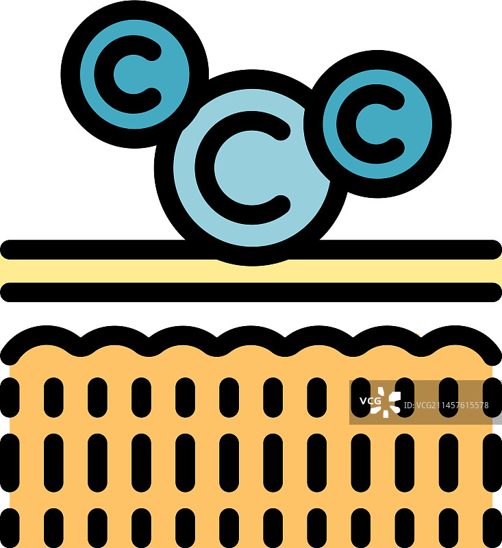 胶原蛋白护肤化妆品扁平图标图片素材