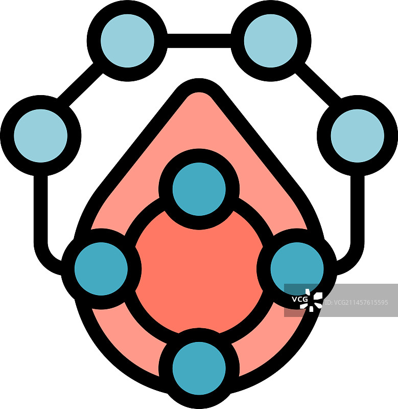 扁平分子图标图片素材