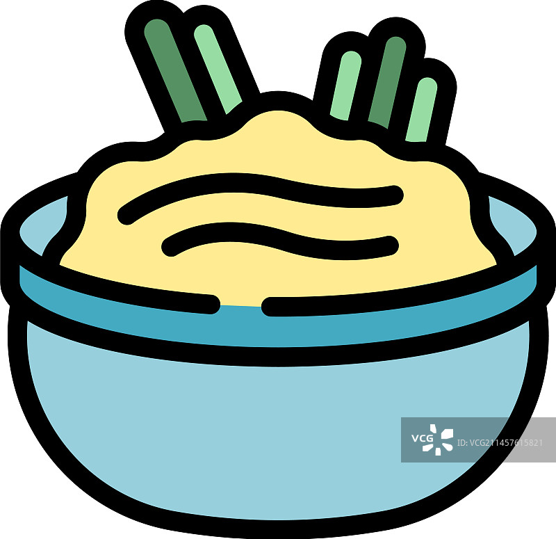 鹰嘴豆泥美食扁平图标图片素材