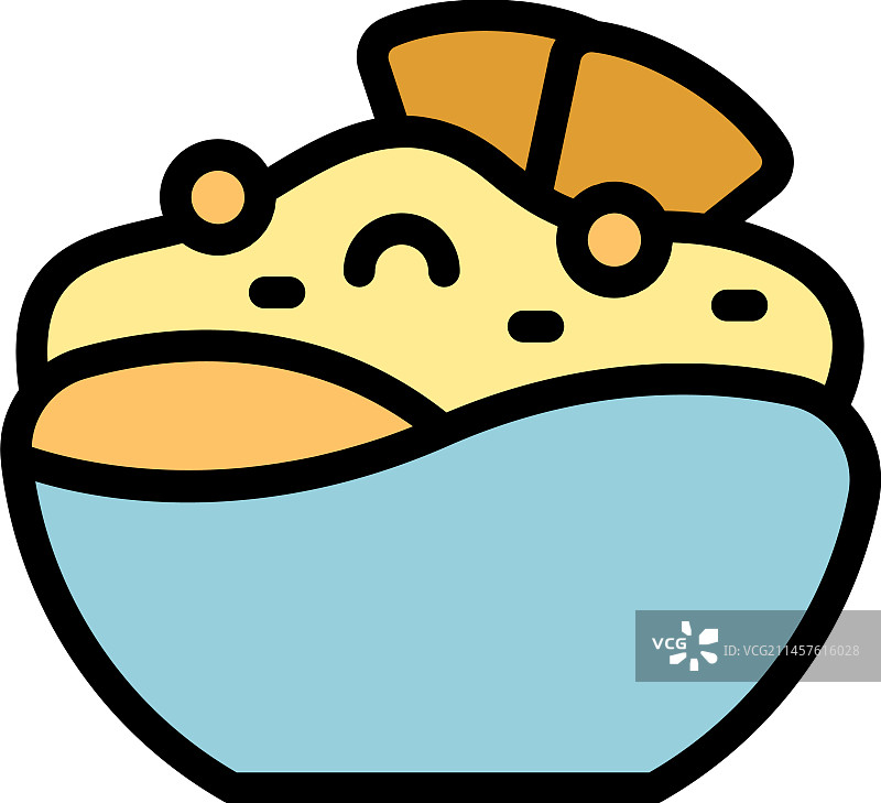 餐厅食品扁平风图标图片素材