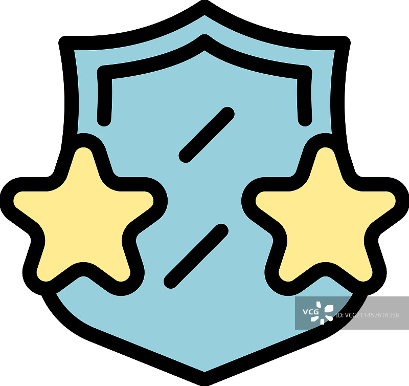 盾牌奖励扁平图标图片素材