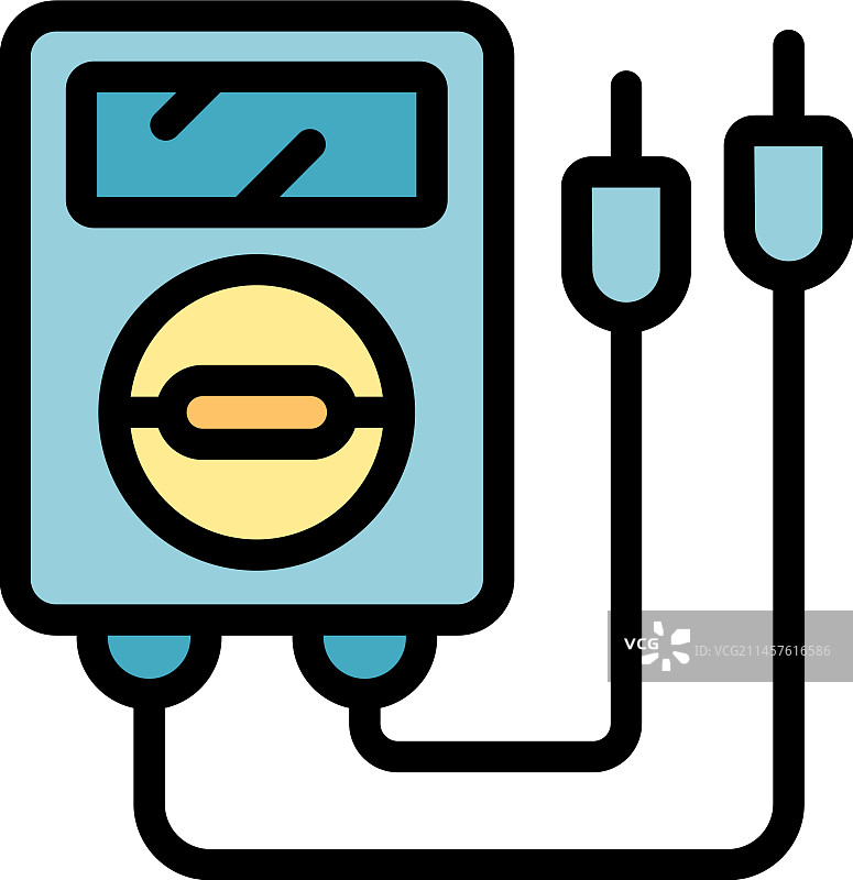 工厂工程师万用表扁平图标图片素材