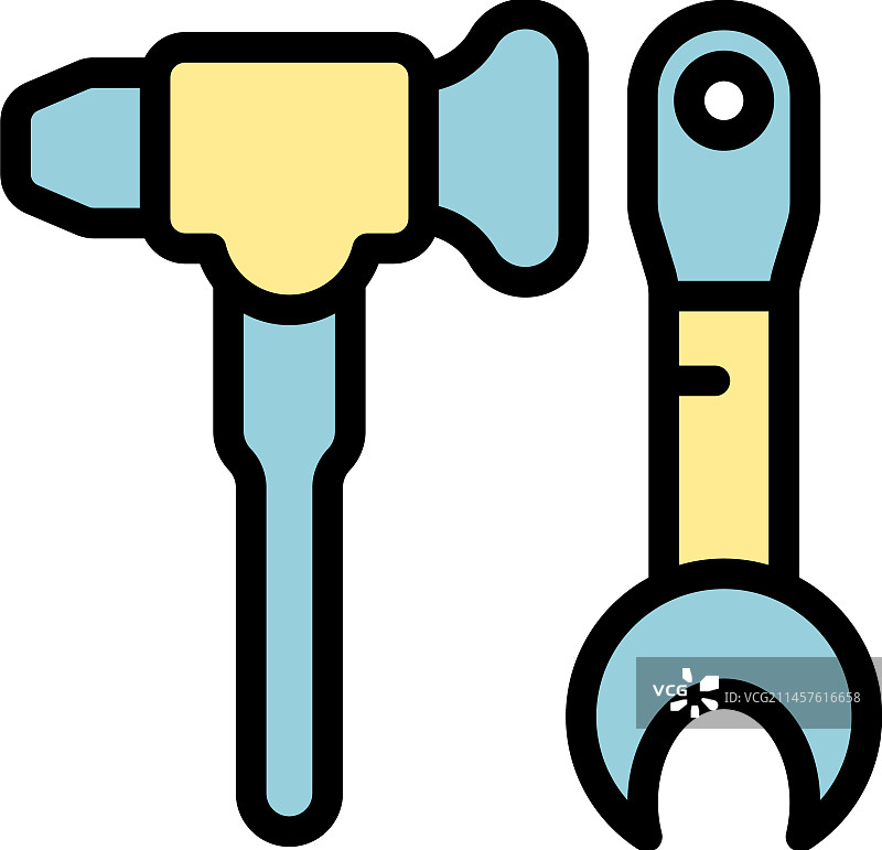 工程师工具扁平图标图片素材