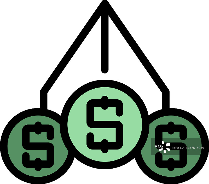 退款金额扁平图标图片素材