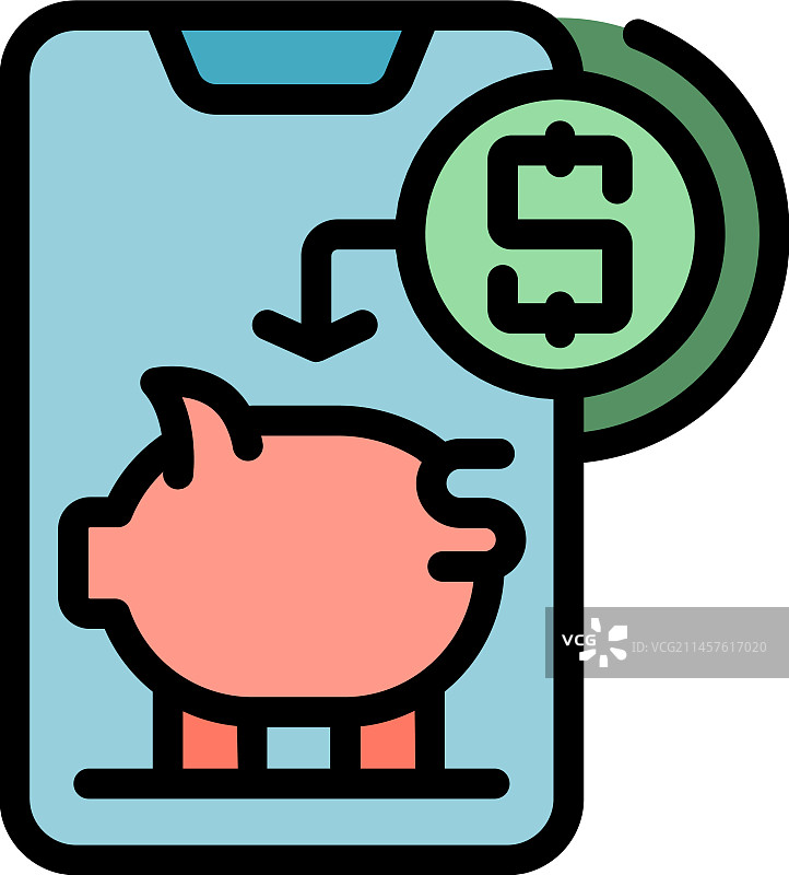 手机返现图标（扁平风格）图片素材