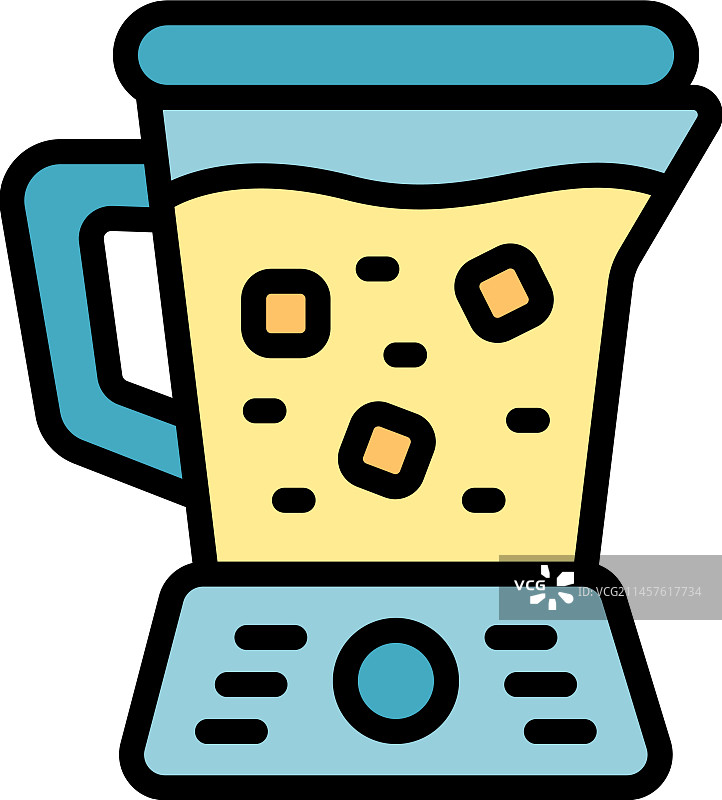 水果搅拌机扁平图标图片素材