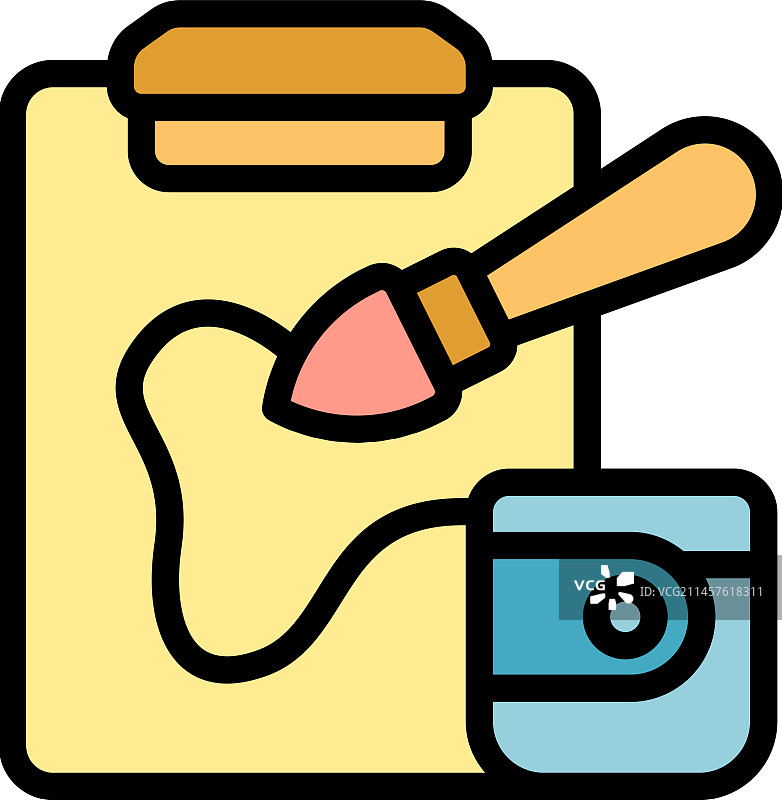 油漆绘制图标（扁平风格）图片素材