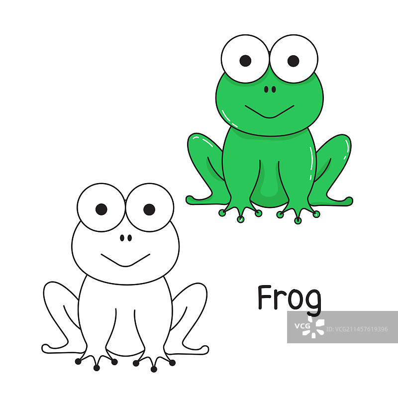 66-08-31着色书-青蛙图片素材