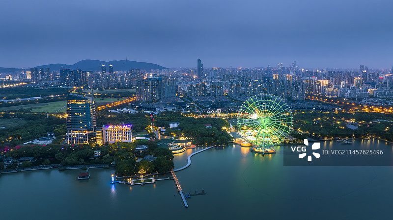 江苏无锡市滨湖区夜景图片素材