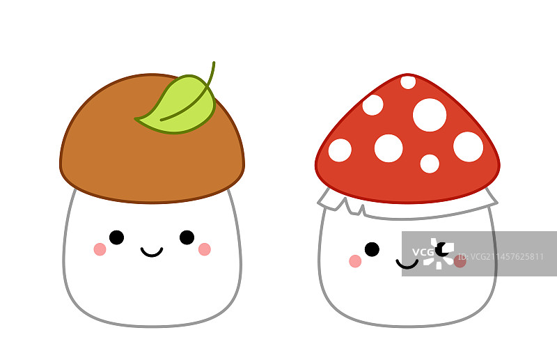 伞形毒菌蘑菇可爱毛绒玩具图片素材