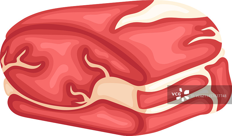 卡通猪肉块生肉图标图片素材