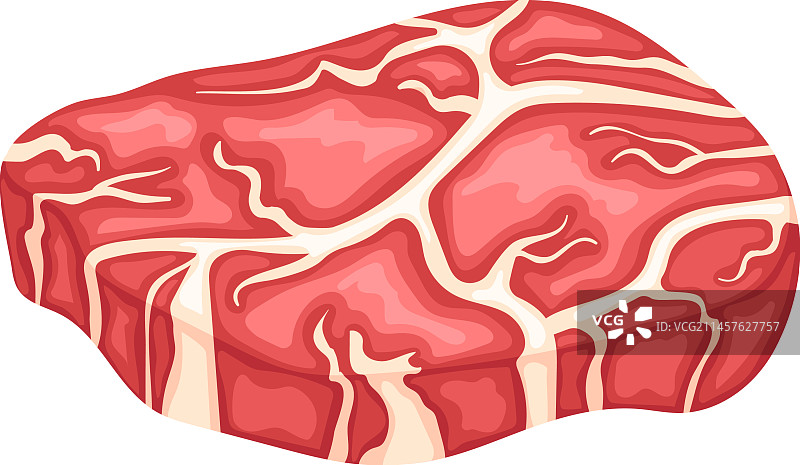 牛排卡通图标生肉切块图片素材