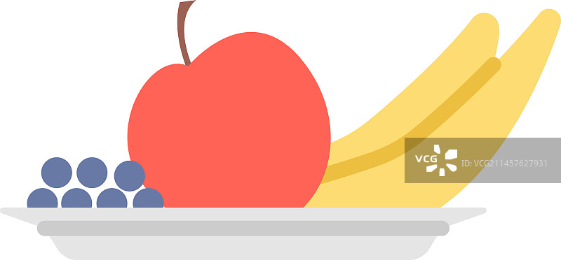 水果拼盘图标：健康新鲜的食物图片素材