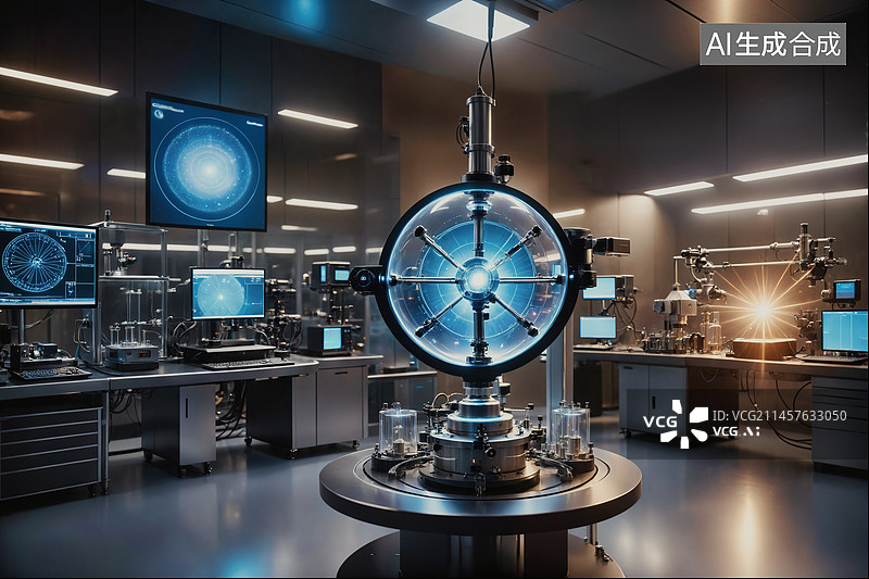 【AI数字艺术】未来材料研究实验室概念图片素材