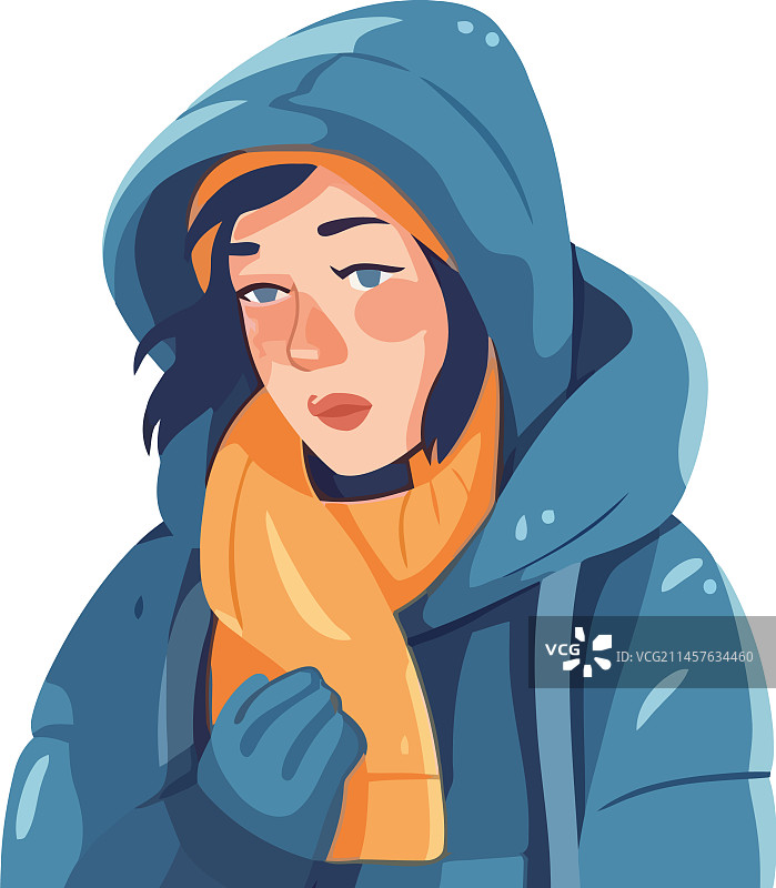 冬季时尚微笑女性图片素材